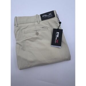 RLX Ralph Lauren Active Fit Twill Pants Basic Sand Golf Performance 38x32 NWT